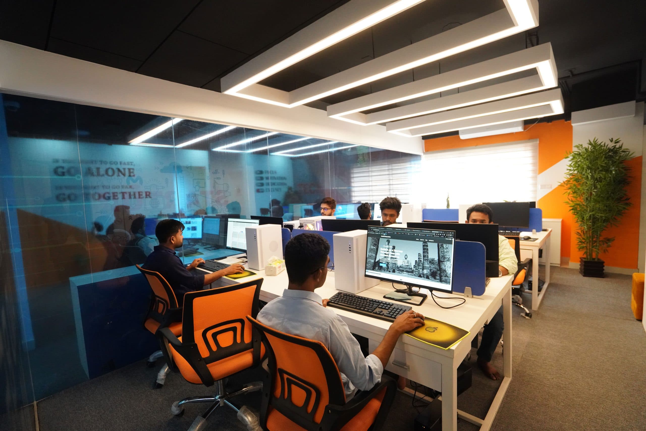 Focused work at our ergonomic workstations