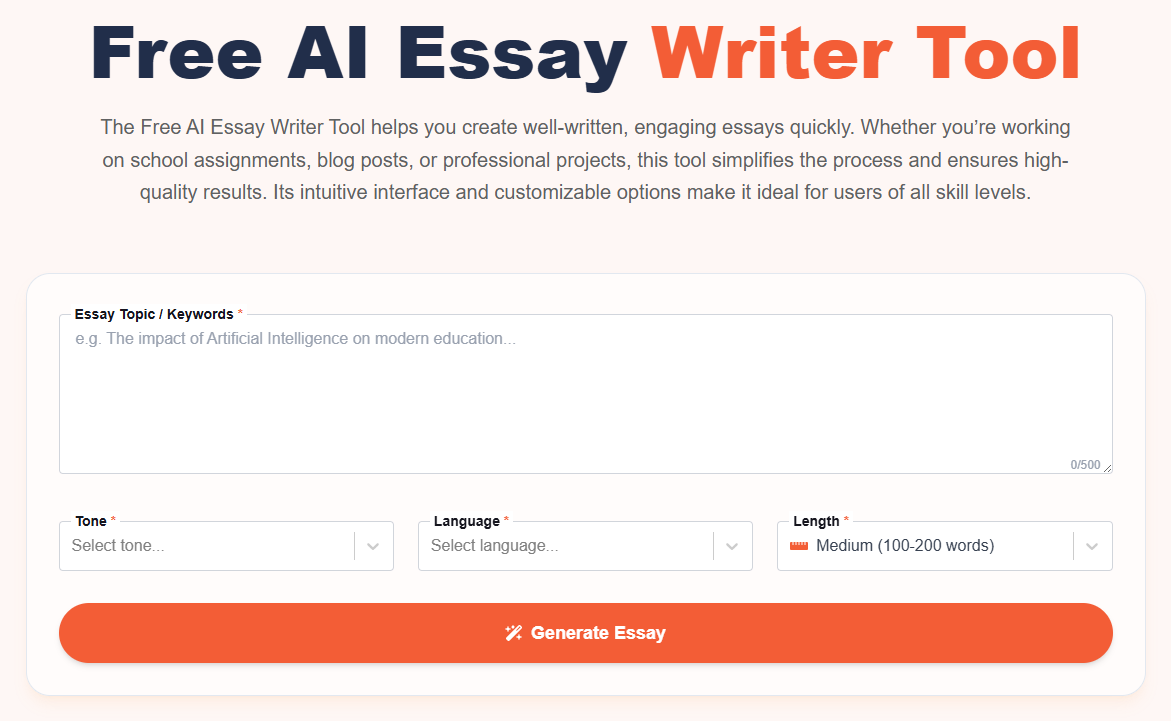 What is Free AI Essay Writer?