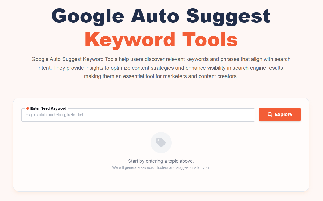 What is Google Auto Suggest Keyword Tools?