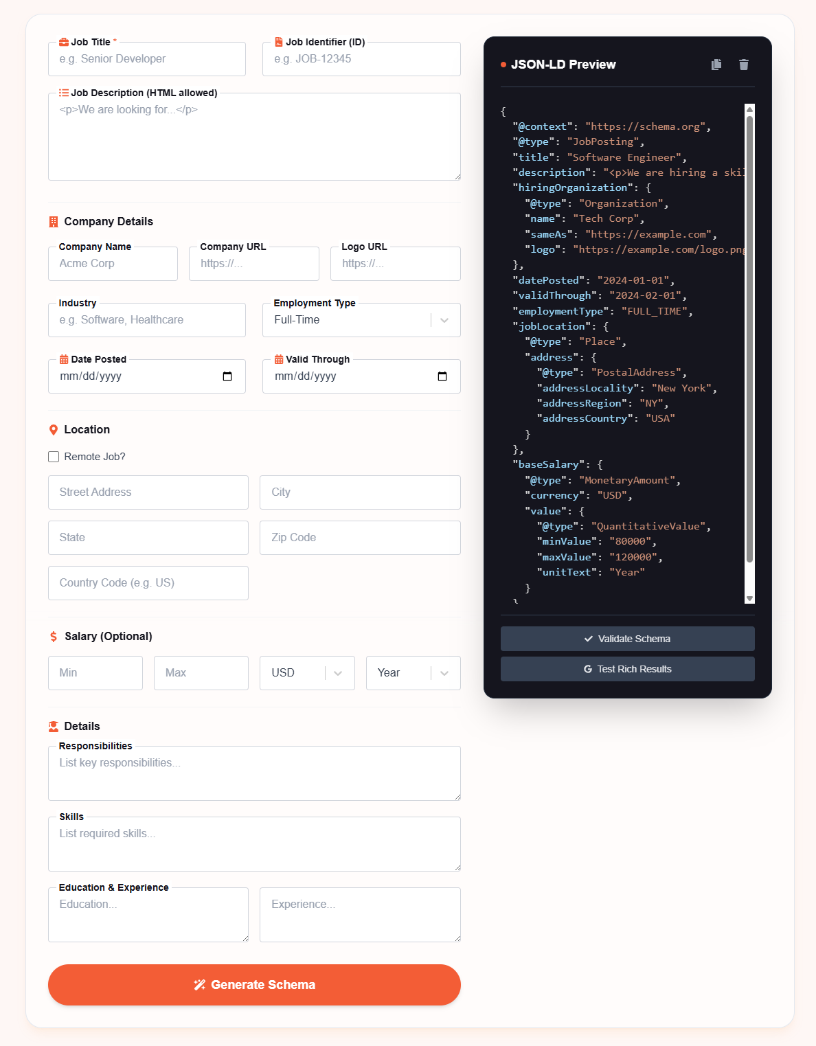 What is Job Post Schema?