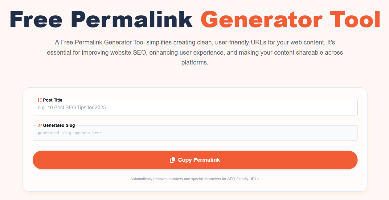 What is Free Permalink Generator Tool?