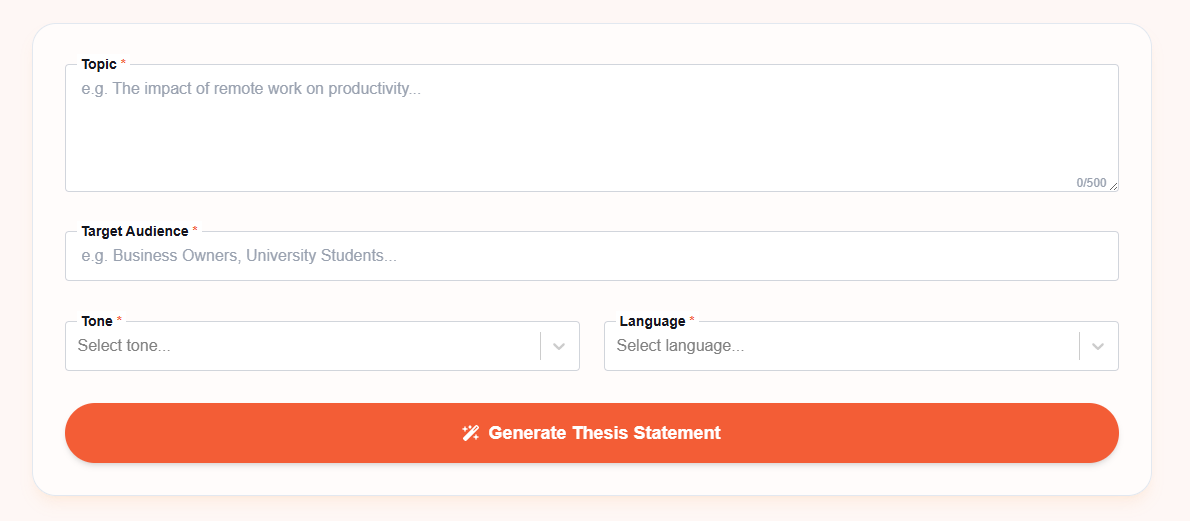 What is Free AI Thesis Statement Generator?