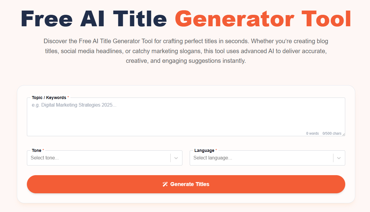 What is Free AI Title Generator?