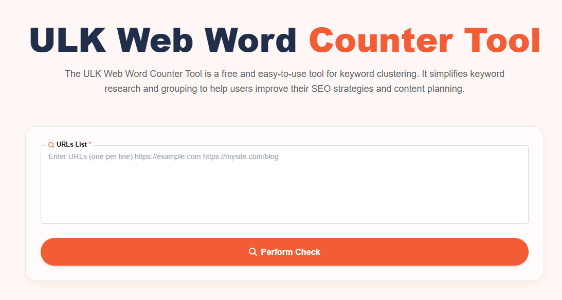 What is ULK Web Word Counter Tool?