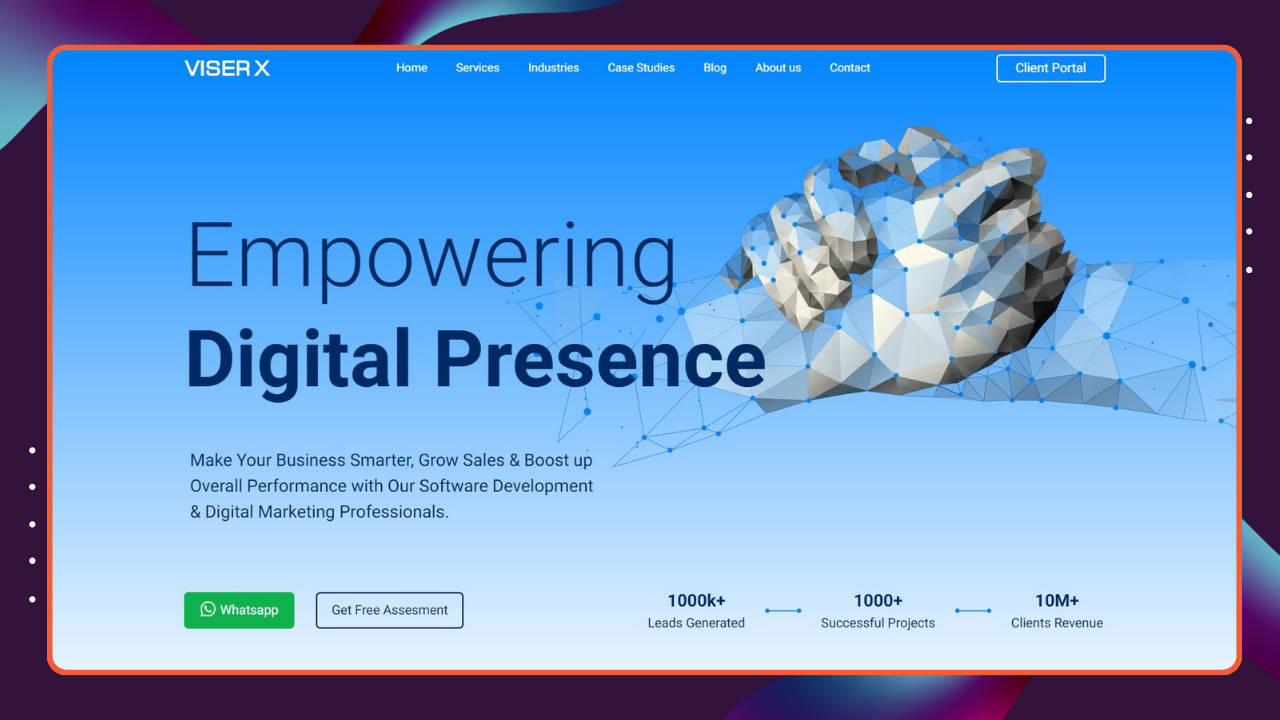 Portfolio page showing successful digital marketing campaigns in Bangladesh