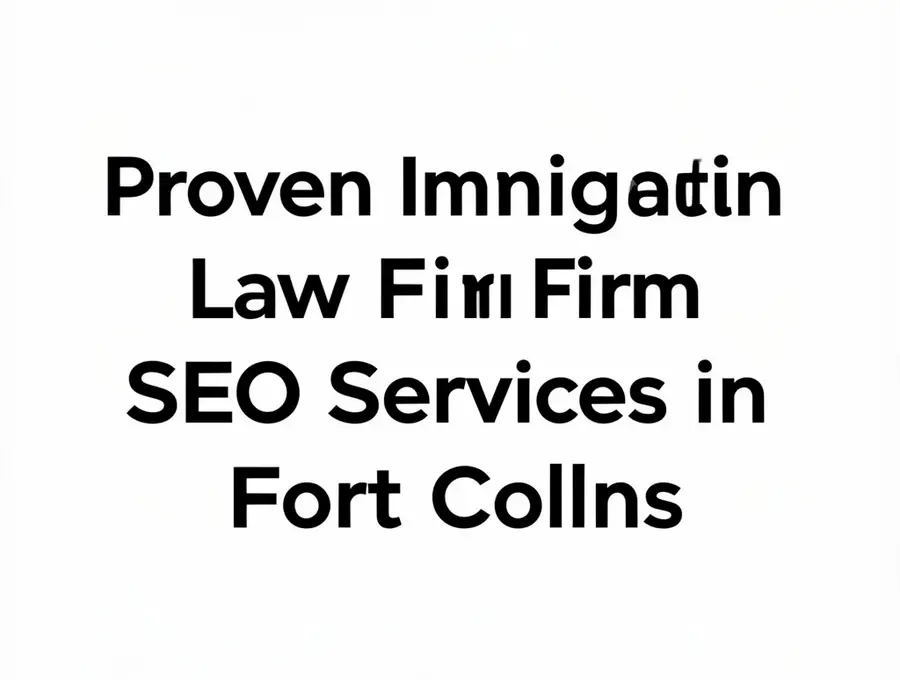 Proven Immigration Law Firm SEO Services in Fort Collins