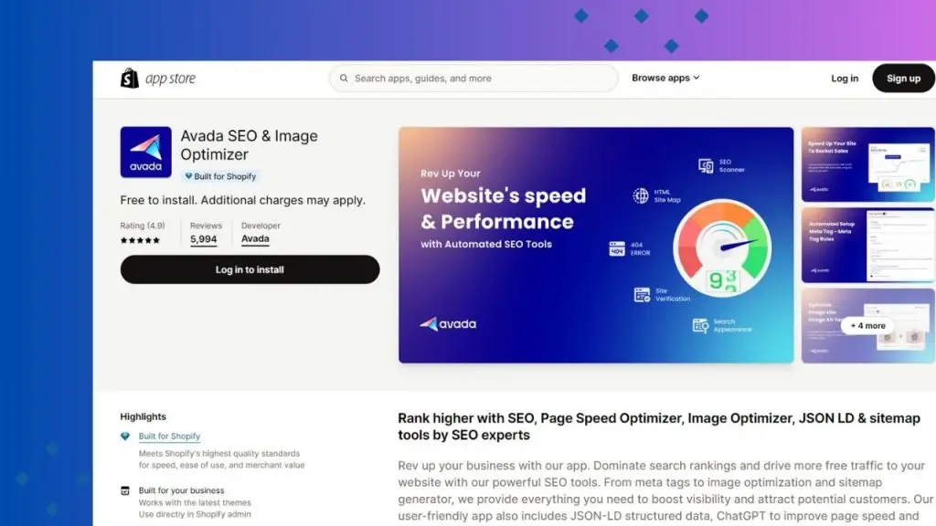 TinyIMG app interface displaying image compression and speed scores